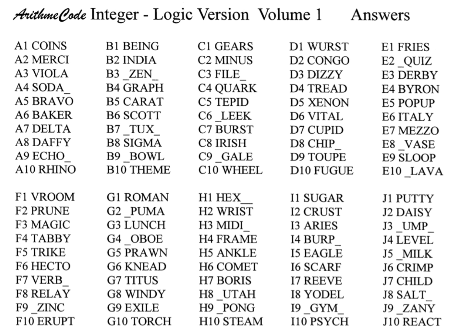 ArithmeCode Integer-Logic sample page 2